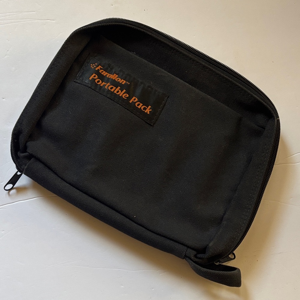 Farallon Portable Pack | Black Men’s Travel Pouch | Zipper Bag Vacation Organize
